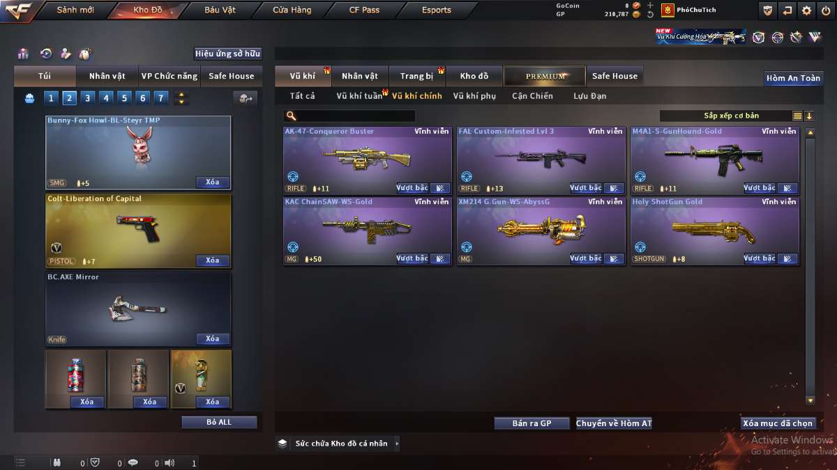 shop acc cf uy tin gia re